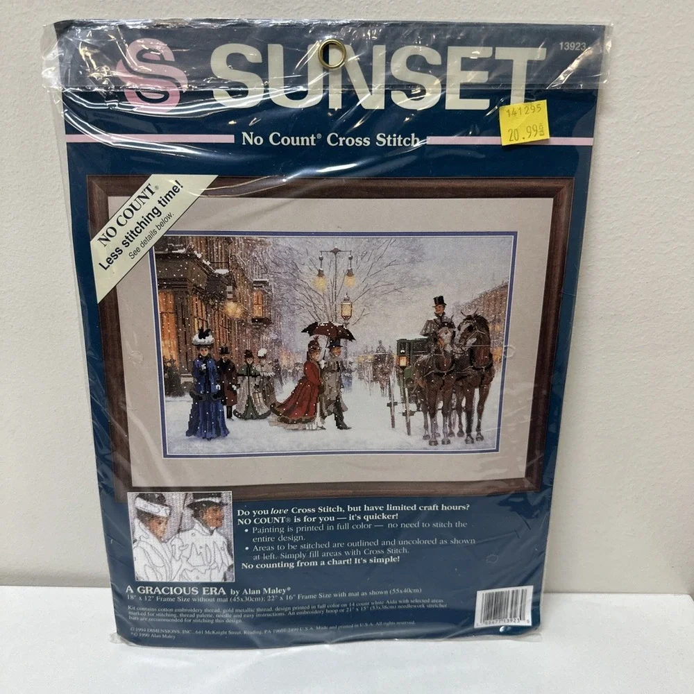 Sunset No Count Cross Stitch Kit #13923 Gracious Era Alan Maley 1994 New